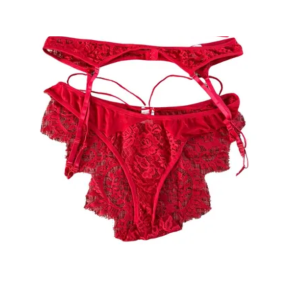 Panty con liguero 02 Rojo- Talla L – Nikla