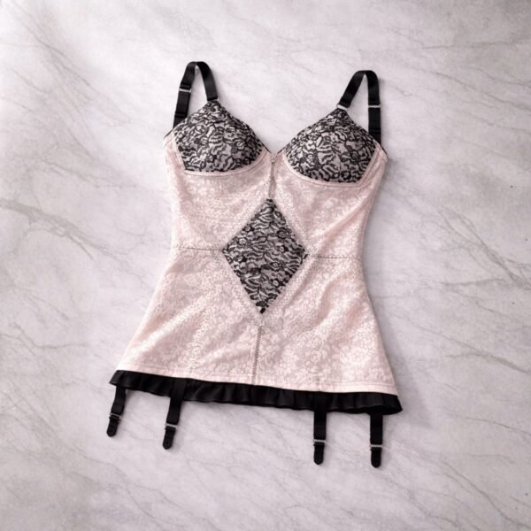 Babydoll Rago Rosa con Negro – Talla Chica