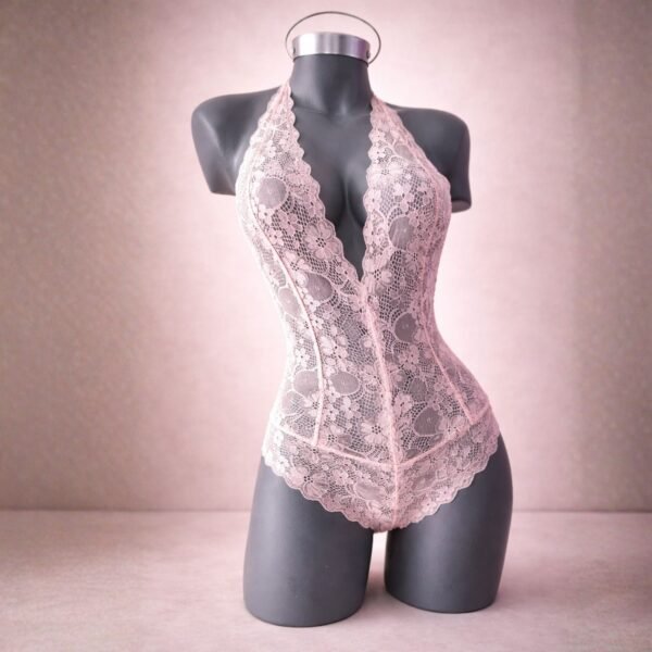 Body Encaje Rosa Pastel – Talla Grande