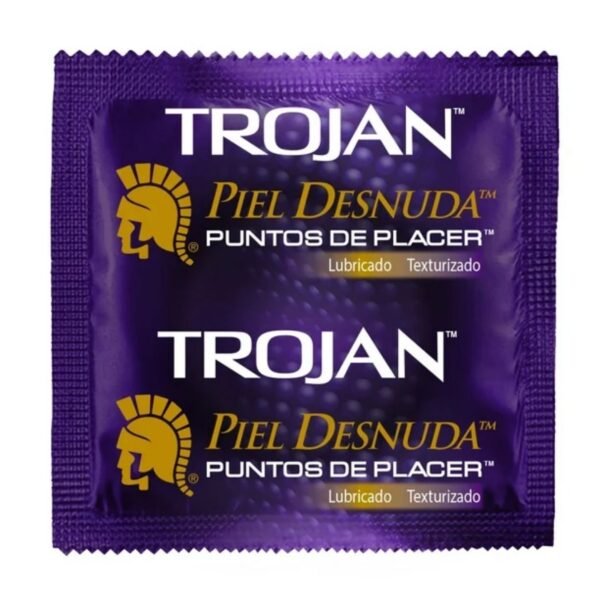 Condones Texturizados Trojan Piel Desnuda (Puntos de Placer)- 1 pieza