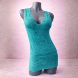 Lingerie Can Can Azul Aqua- Talla Mediana