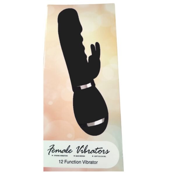 Vibrador Doble Estimulación 12 Funciones Recargable – Female Vibrators (Negro)