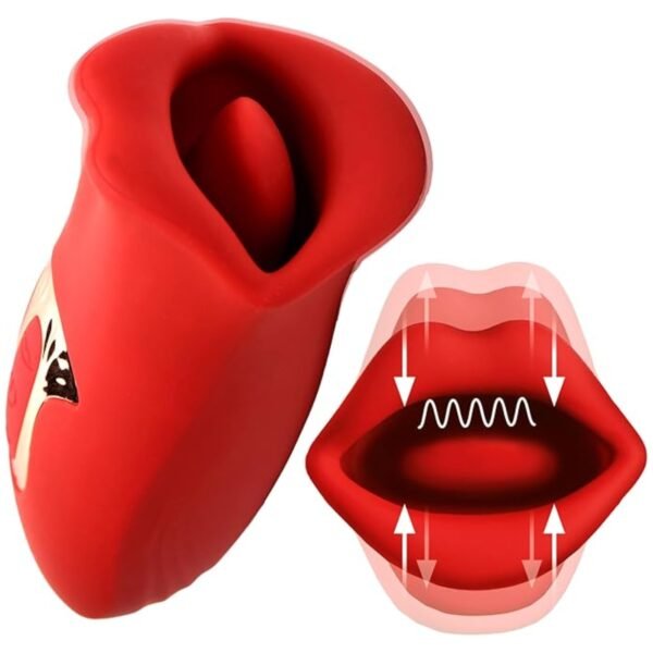 Estimulador de Clítoris con Lengua Vibradora y Movimiento de Beso Recargable – Lickgasm Kiss & Tell Mini