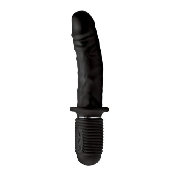 Dildo Vibrador  con Movimiento de Empuje Automático Recargable Negro- Master Series Power Pounder
