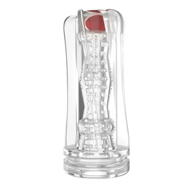 Masturbator Orange- Masturbador Masculino Naranja con Pelota Vibratoria