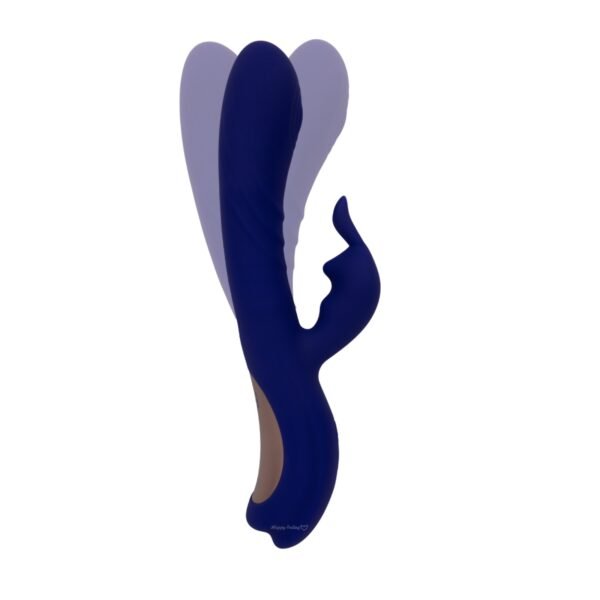 Harper- Vibrador Recargable tipo Conejito de Doble Estimulación para Punto G y Clítoris- Azul