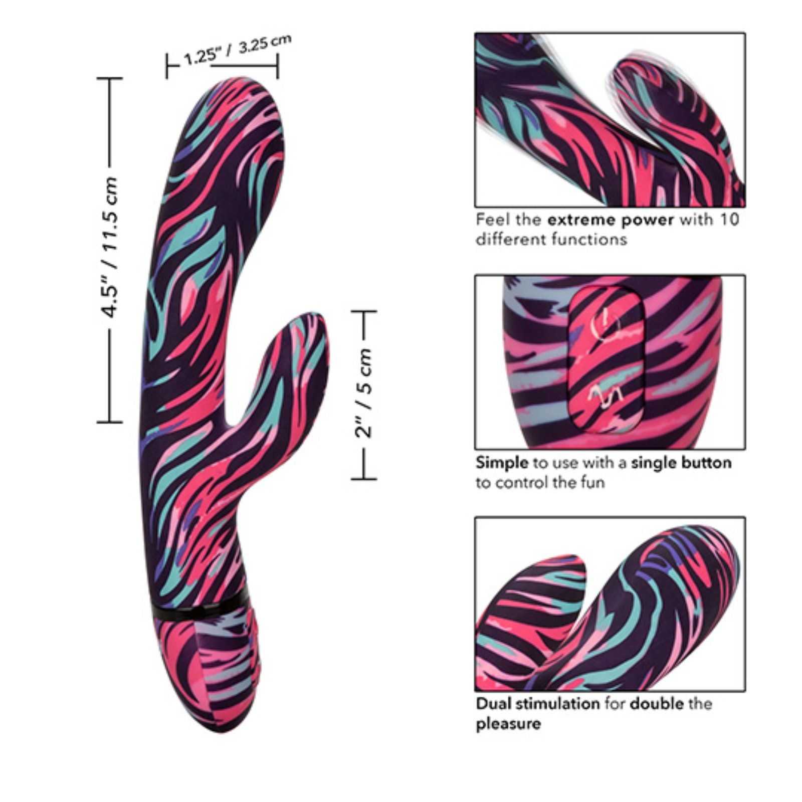 Ménage à Moi Dual Wand- Vibrador de Conejo Recargable - Imagen 4