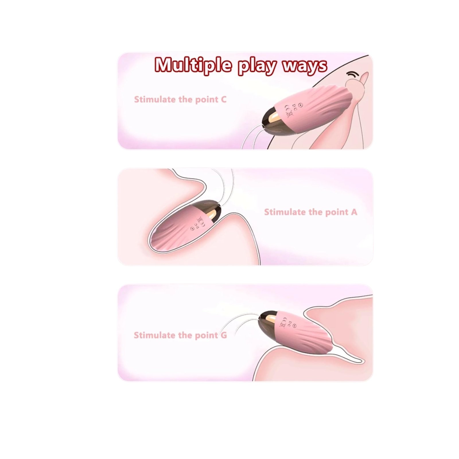 Huevo Vibrador con Control Remoto – Recargable (Rosa) - Imagen 4