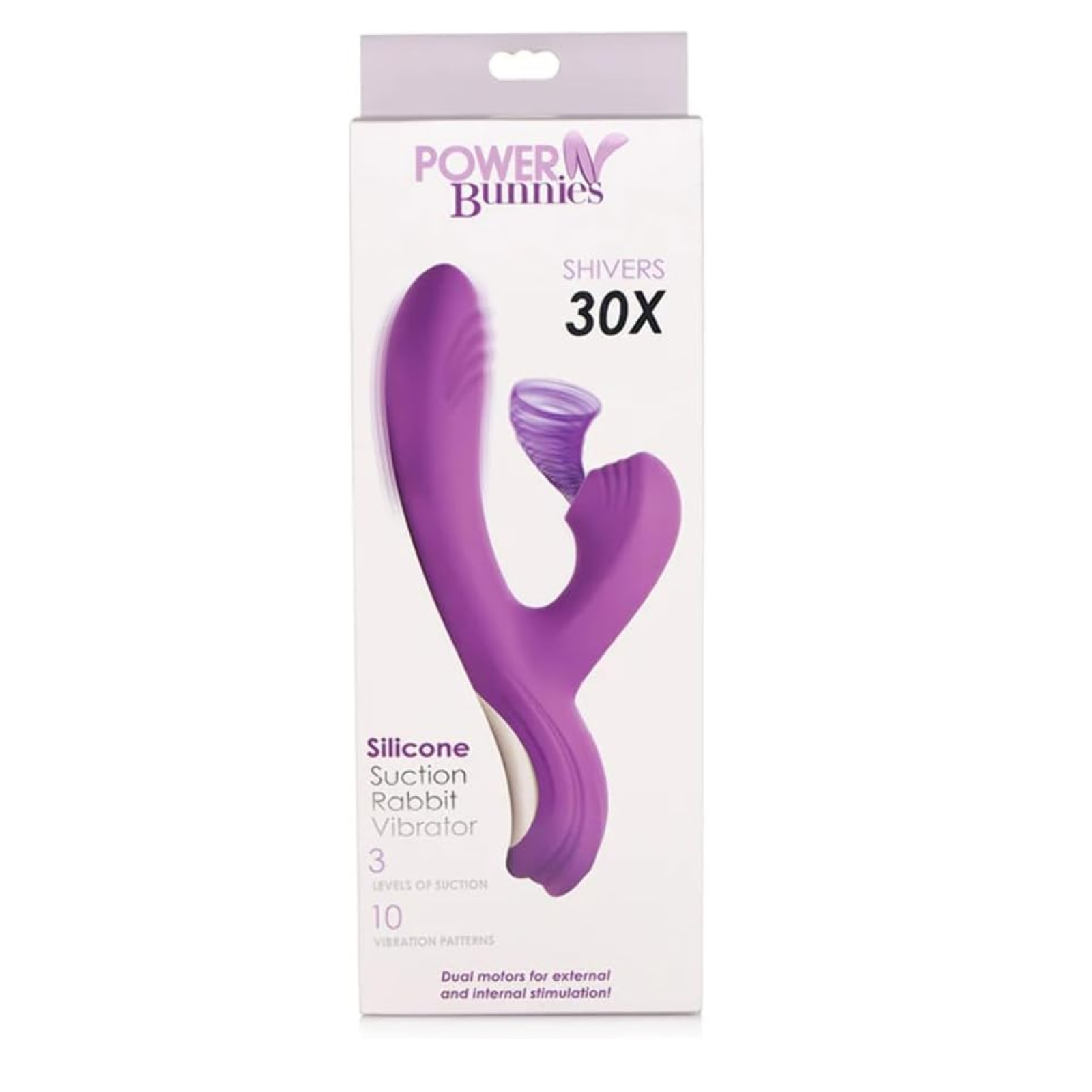 Power Bunnies Shivers 30X - Vibrador de Conejo Recargable Morado