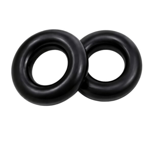 Stay Hard Donut Rings Oversized – Set de 2 anillos de Silicona Color Negro
