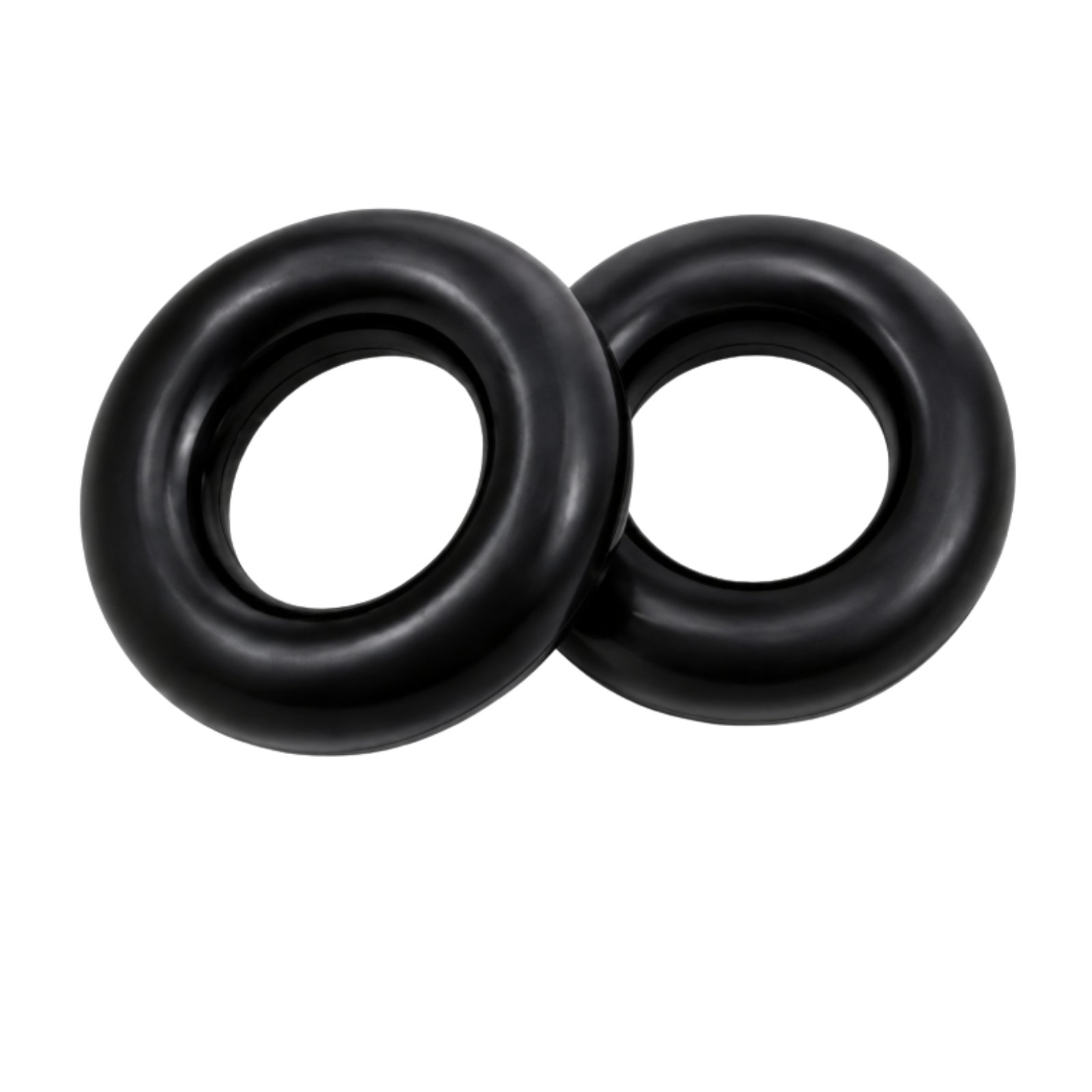 Stay Hard Donut Rings Oversized – Set de 2 anillos de Silicona Color Negro - Imagen 2