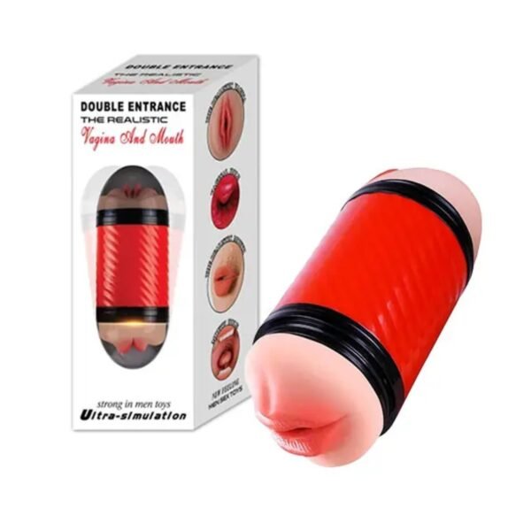 Masturbador Masculino Tipo Linterna de Doble Entrada Vagina y Boca – Double Entrance Mouth and Vagina