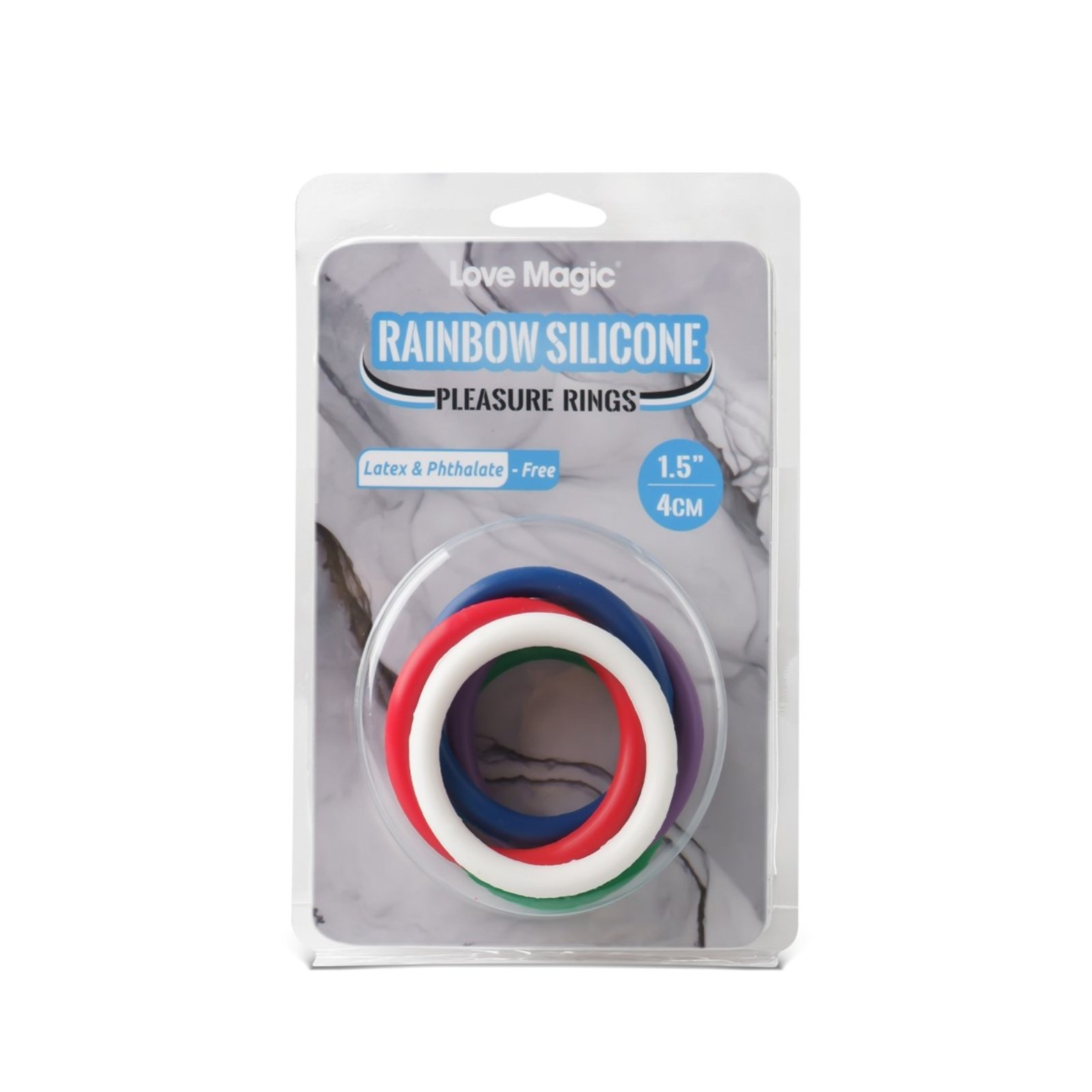 Rainbow Silicone Pleasure Rings – Set de 5 anillos de Silicona Multicolor
