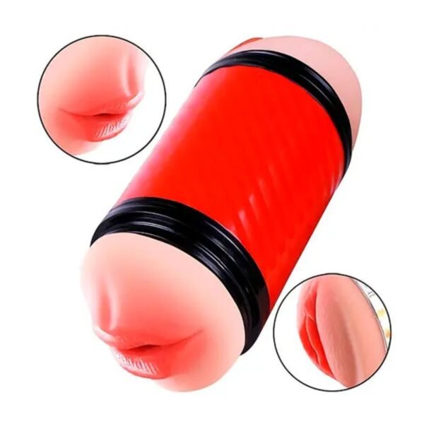 Masturbador Masculino Tipo Linterna de Doble Entrada Vagina y Boca – Double Entrance Mouth and Vagina