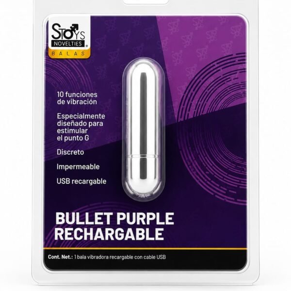 Bullet Purple Rechargable – Bala Vibradora Recargable
