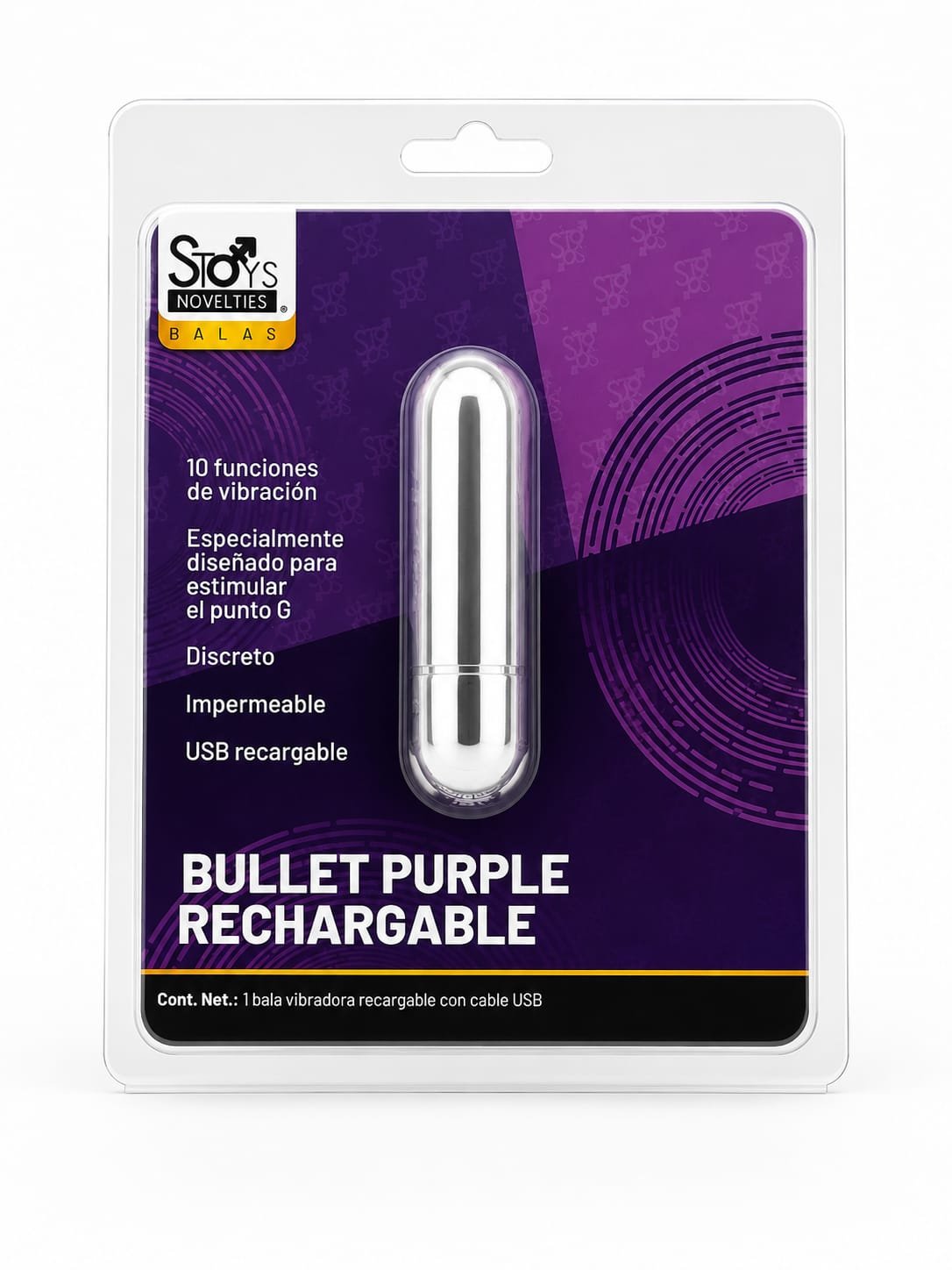 Bullet Purple Rechargable - Bala Vibradora Recargable