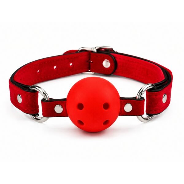 Mordaza Roja con Pelota- Mordaza Roja Afelpada