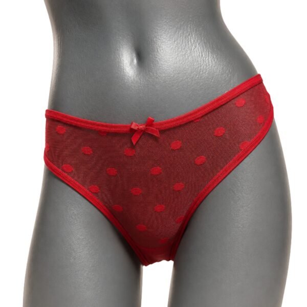 ¡NUEVO! Panty Abierta con Moño Rojo o Negro- Unitalla
