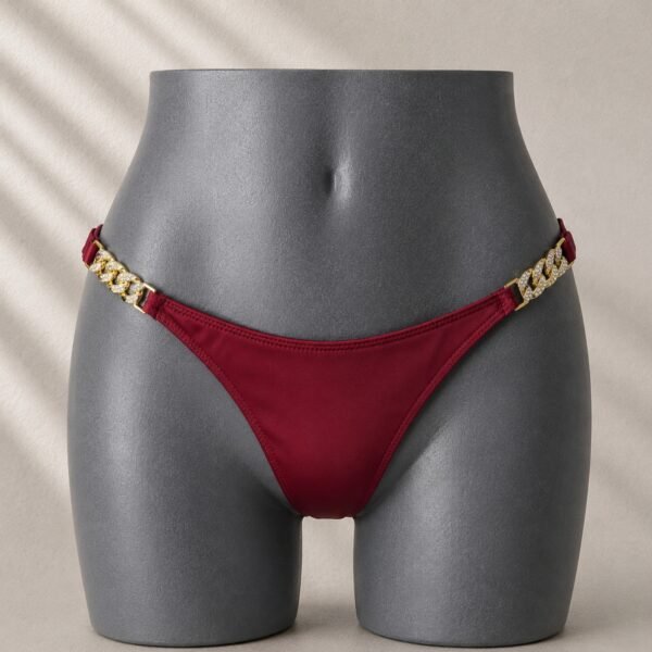 ¡NUEVO! Tanga Tinto con Pedrería Heat – Talla Chica