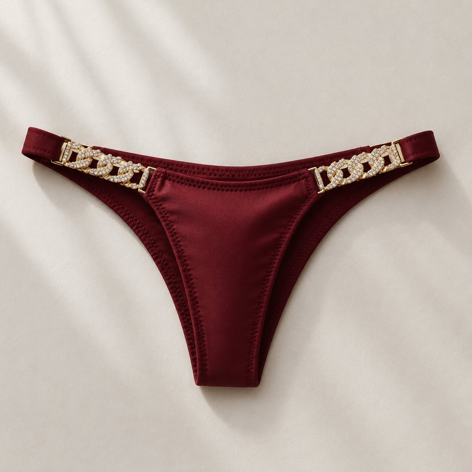 ¡NUEVO! Tanga Tinto con Pedrería Heat - Talla Chica