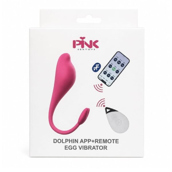 App Vibrador a Distancia con Aplicación Bluetooth – Pink Sex Toys Dolphin App+ Remote Egg Vibrator