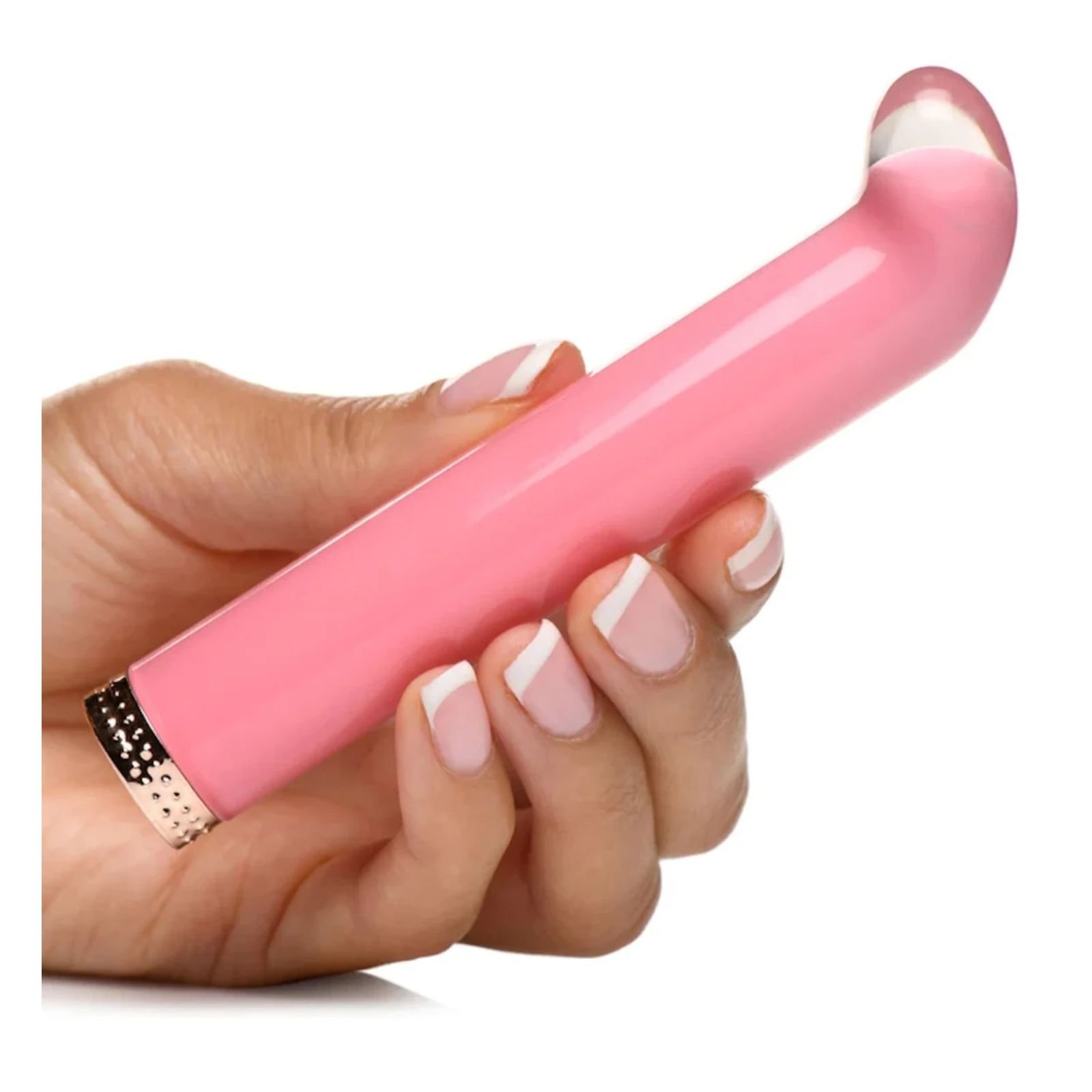 VIBRA-GLASS 10X Mini G-Spot Vibe Pink – PRISMS | Vibrador Curvo de Vidrio Color Rosa - Imagen 3