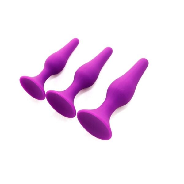 Kit de dilatadores anales de silicona negro (3 piezas) | Tamaños 10 / 11 / 12 cm | Resistente al agua