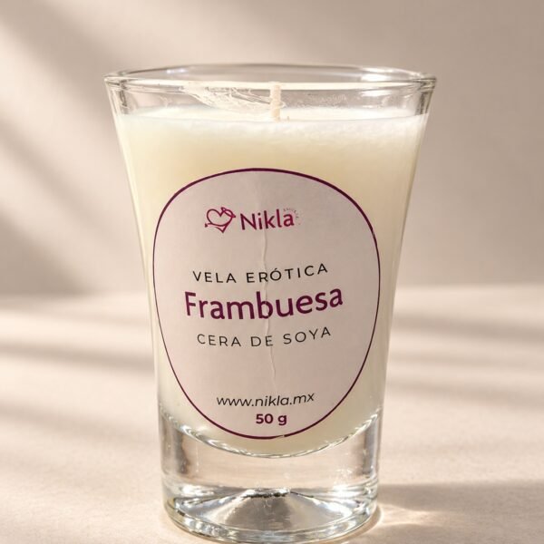 Vela de Soya de Frambuesa | Vela Erótica de Soya con Aroma a Frambuesa 50 g